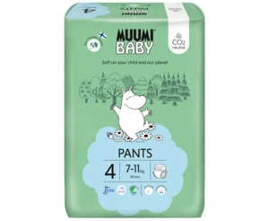 MUUMI BABY Pants 4 Maxi 7-11 kg kalhotkové eko pleny 40 ks