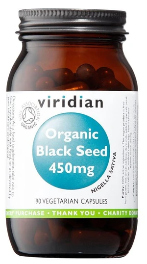 VIRIDIAN Black Seed 450 mg Organic 90 kapslí