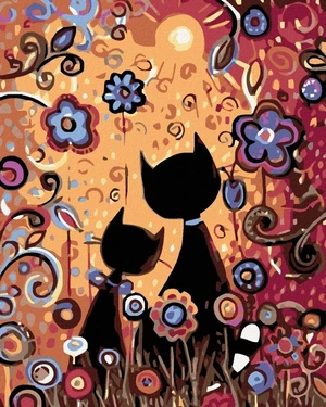 Zuty Pintura de diamantes Two Cats