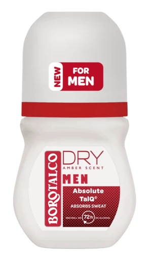 BOROTALCO MEN Dry Amber Scent, Deodorant Roll-On pre mužov 50 ml