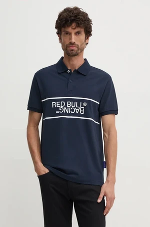 Polo tričko Red Bull Racing x Pepe Jeans tmavomodrá barva, s potiskem, RM540004