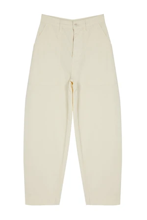 Trendyol Ecru Pocket Detailed High Waist Barrel Trousers