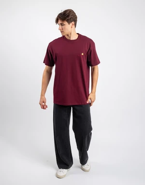 Carhartt WIP S/S American Script T-Shirt Malbec S