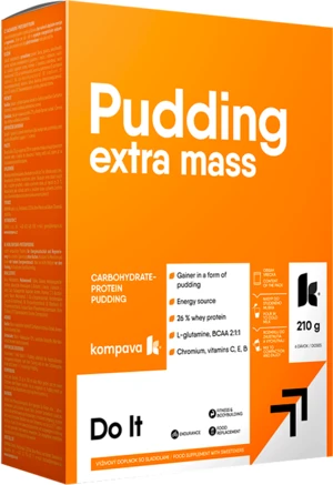 KOMPAVA Extra Mass Puding vanilka-čokoláda vrecká 6 x 35 g