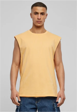 Sleeveless T-shirt with open brim