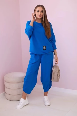 Cotton tracksuit cornflower blue