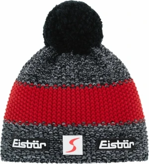 Eisbär Styler Pompon SP Beanie Anthracite/Blackmele/Red UNI Lyžiarska čiapka