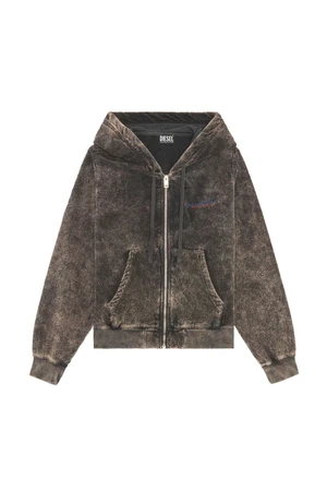 Diesel Mikina - F-REGGY-HOOD-ZIP-E3 SWEAT-SHIR čierna