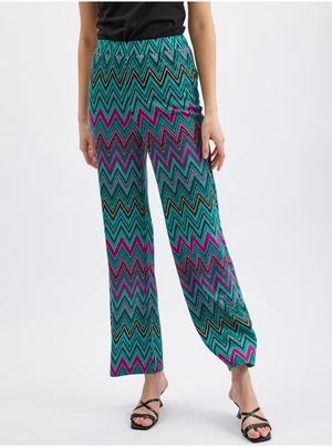 Orsay Pink-Green Ladies Patterned Pants - Women