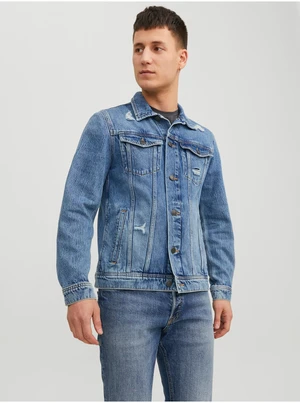 Modrá pánska džínsová bunda Jack & Jones Jean