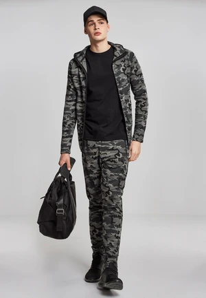 Interlock Camo Zip Bunda Tmavá Maska