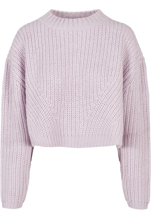 Dámský široký oversize svetr soft lilac