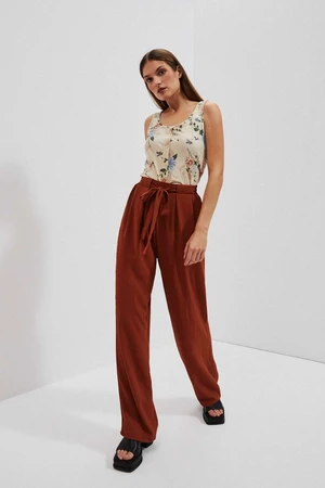 WOMEN'S TROUSERS L-SP-4013 BROWN