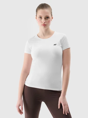 Women's slim T-shirt 4F - white