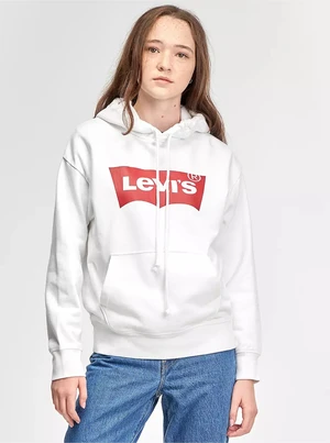 Levi&#39;s Bílá dámská mikina s kapucí Levi's® - Dámské