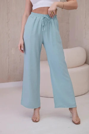 Viscose wide trousers dark mint