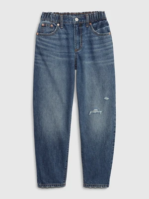 Dark blue girly jeans with a ripped GAP effect