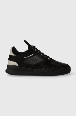 Kožené sneakers boty Filling Pieces Low Top Ghost Paneled černá barva, 10120631284