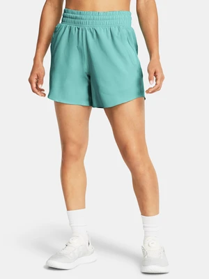 Tyrkysové dámske športové kraťasy Under Armour Flex Woven Short 5in