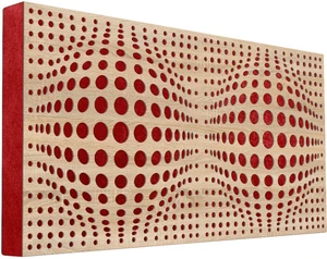 Mega Acoustic FiberPRO120 AcouSphere Sonoma Oak/Red Absorpční dřevěný panel