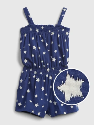 GAP Dětský overal smocked graphic romper - Holky