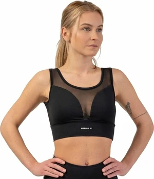 Nebbia Black Mesh Design Sports Bra "Breathe" Black S Ropa interior deportiva