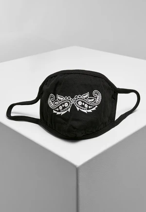 Paisley Moustache Mask Black