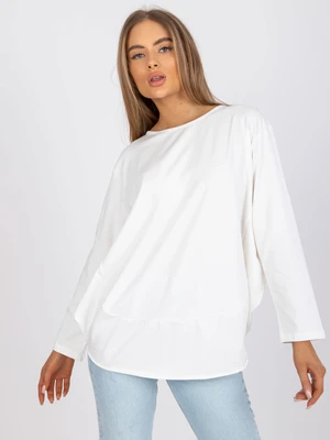 Ecru oversize blouse with long sleeves Renata