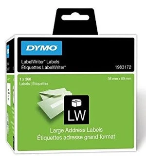 Dymo 1983172, 89mm x 36mm, bílé velké papírové štítky