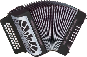 Hohner El Rey del Vallenato ADG Black Black Accordéon bouton