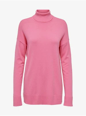 Women's pink turtleneck ONLY Ibi - Women