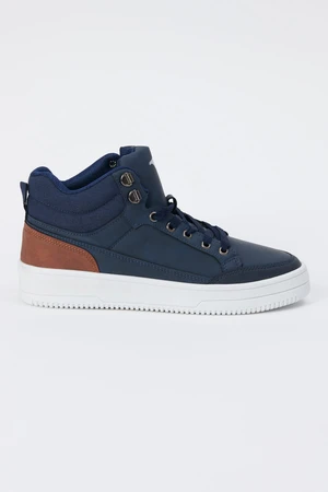 AC&Co / Altınyıldız Classics Men's Navy Blue-white Winter Comfortable Sole Sports Sneaker Boots