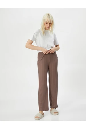 Koton Pajama Bottoms with Tie Waist, Straight Leg