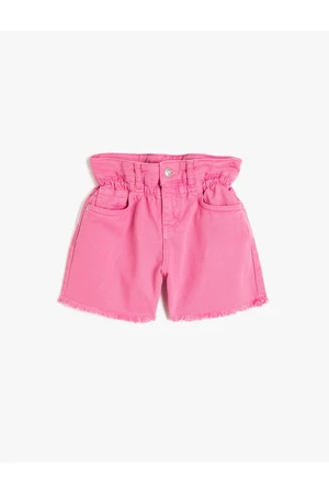 Koton Jeans Shorts with elasticated waist, pockets. Cotton