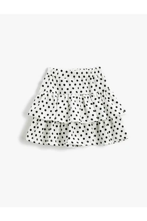 Koton Polka Dot Skirt With Ruffles