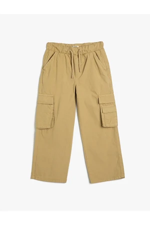 Koton Cargo Pants with Pocket Detail Laced Waist Cotton.