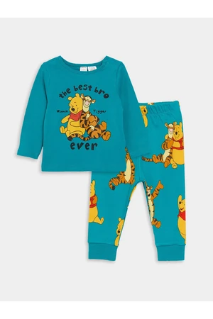 LC Waikiki Crew Neck Long Sleeve Winnie the Pooh Printed Baby Boy Pajama Set