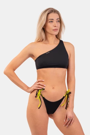 Dámské plavky Nebbia  One Shoulder Bandeau Bikini Top 448 Black M