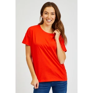 Červené dámské basic tričko SAM 73 Halle