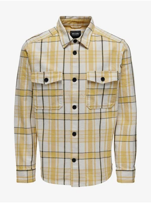 White & Yellow Plaid Outerwear ONLY & SONS Milo - Men