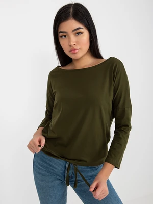 Khaki Women's Basic Ribbed T-Shirt by Fiona