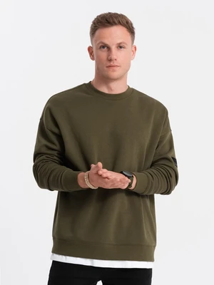 Ombre Men's hoodless sweatshirt - olive