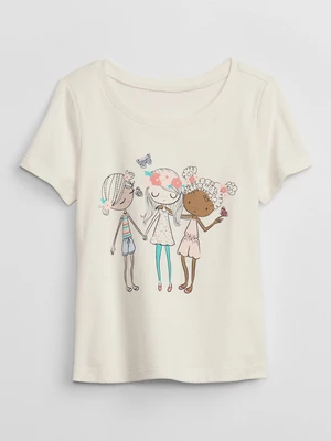 White girls' T-shirt with GAP print