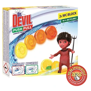 DR.DEVIL WC PushPull Bodový blok Lime Twister 75 ml