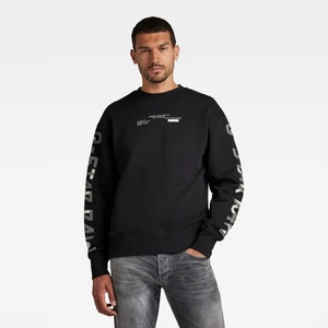 G-STAR Sweatshirt - Sleeve graphics loose r sw black