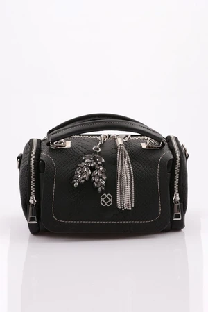 DGN H86 Women's Stone Tassel Cylinder Bag