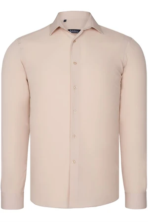 G726 DEWBERRY MENS SHIRT-BEIGE