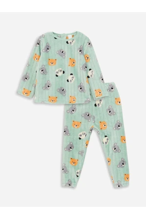 LC Waikiki Crew Neck Long Sleeve Patterned Baby Boy Pajama Set