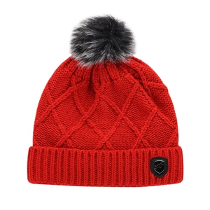 Warm hat with pompom ALPINE PRO GODERE olympic red