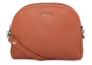 SEGALI Dámská kožená crossbody kabelka 12 cuoio